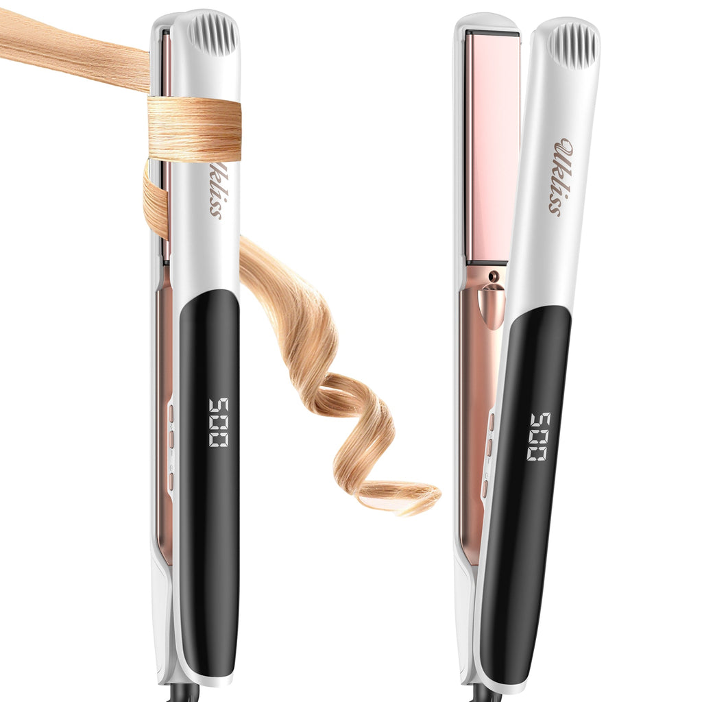 Ukliss Lustra 2-in-1 Stijltang Wit & Roségoud