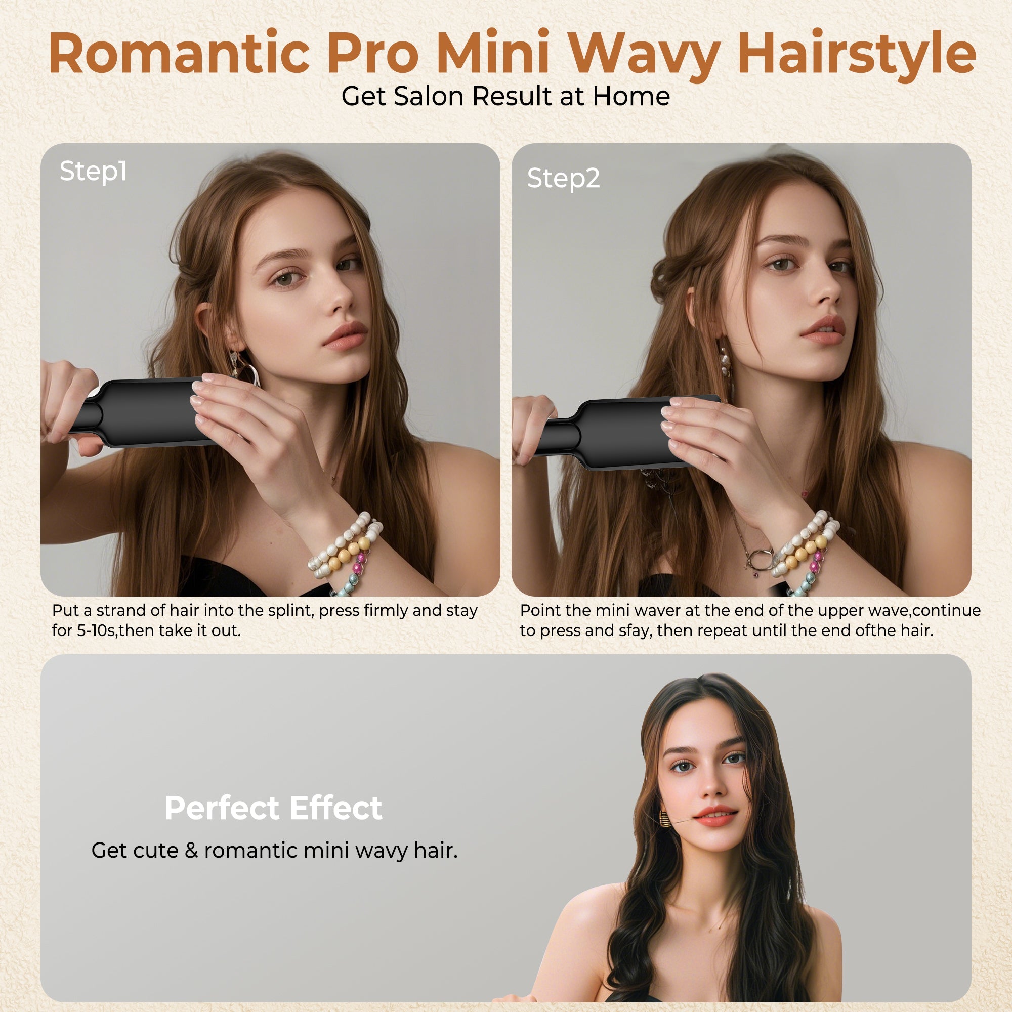Ukliss Mermaid Haarkrultang Mini-Waves Wit