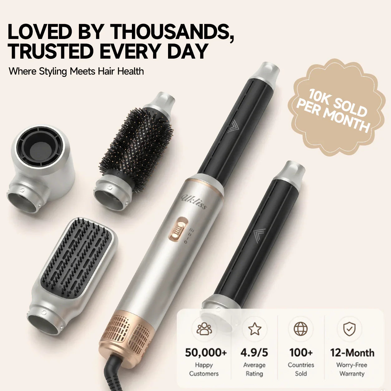 Ukliss Aura 5-in-1 Multi Haarstyler - Champagne