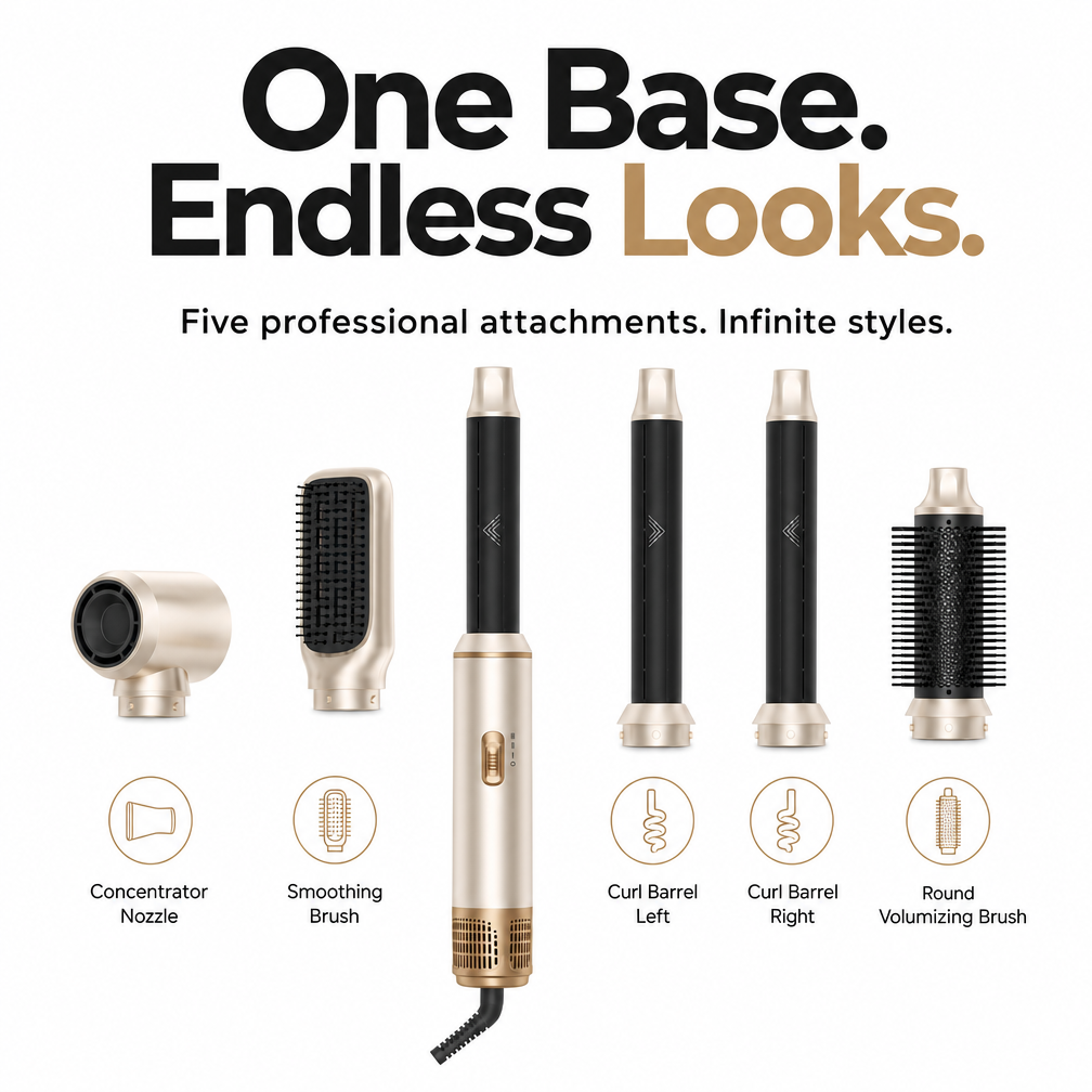 Ukliss Aura 5-in-1 Hairstyler Champagne